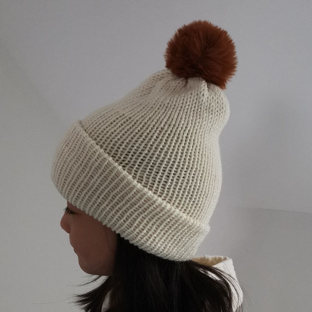 Bonnet écru mérinos